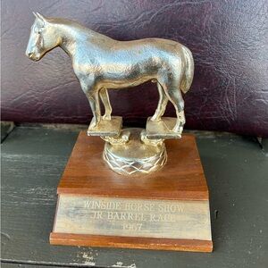 Vintage Winside Horse Show Trophy with Horse Figurine
